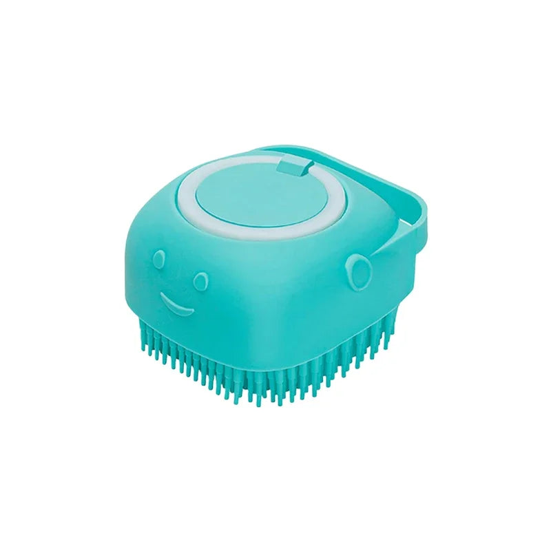 Pet Bathing Brush With Shampoo Dispenser