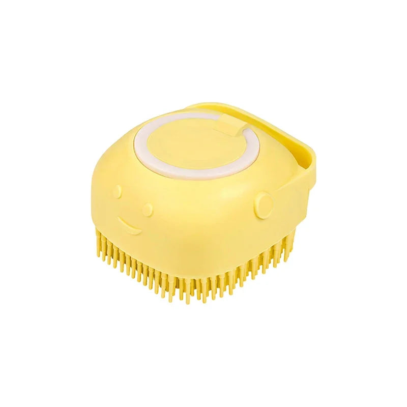 Pet Bathing Brush With Shampoo Dispenser