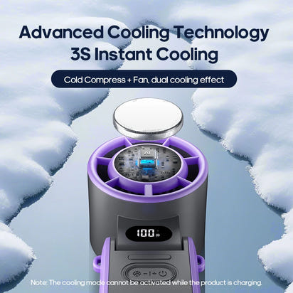 KINSCOTER Outdoor Foldable Portable Handheld Fan Mini Cooling Rechargeable 3600mAh 100-level Free Control High Speed Turbo Fan